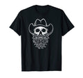 Cowboy Skull Beard Western T-Shirt - Aesthetic Graphic Men Women - T-Shirt, Sweatshirt, Hoodie