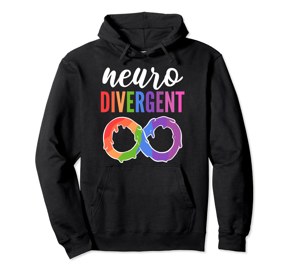 Infinity Rainbow Autism Neurodiversity Hoodie - Unique Graphic for Adults - T-Shirt, Sweatshirt, Hoodie