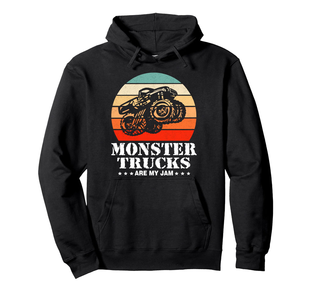 Monster Truck Are My Jam Sunset Engines Hoodie - Graphic Print Unisex - T-Shirt, Sweatshirt, Hoodie