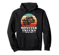 Monster Truck Are My Jam Sunset Engines Hoodie - Graphic Print Unisex - T-Shirt, Sweatshirt, Hoodie