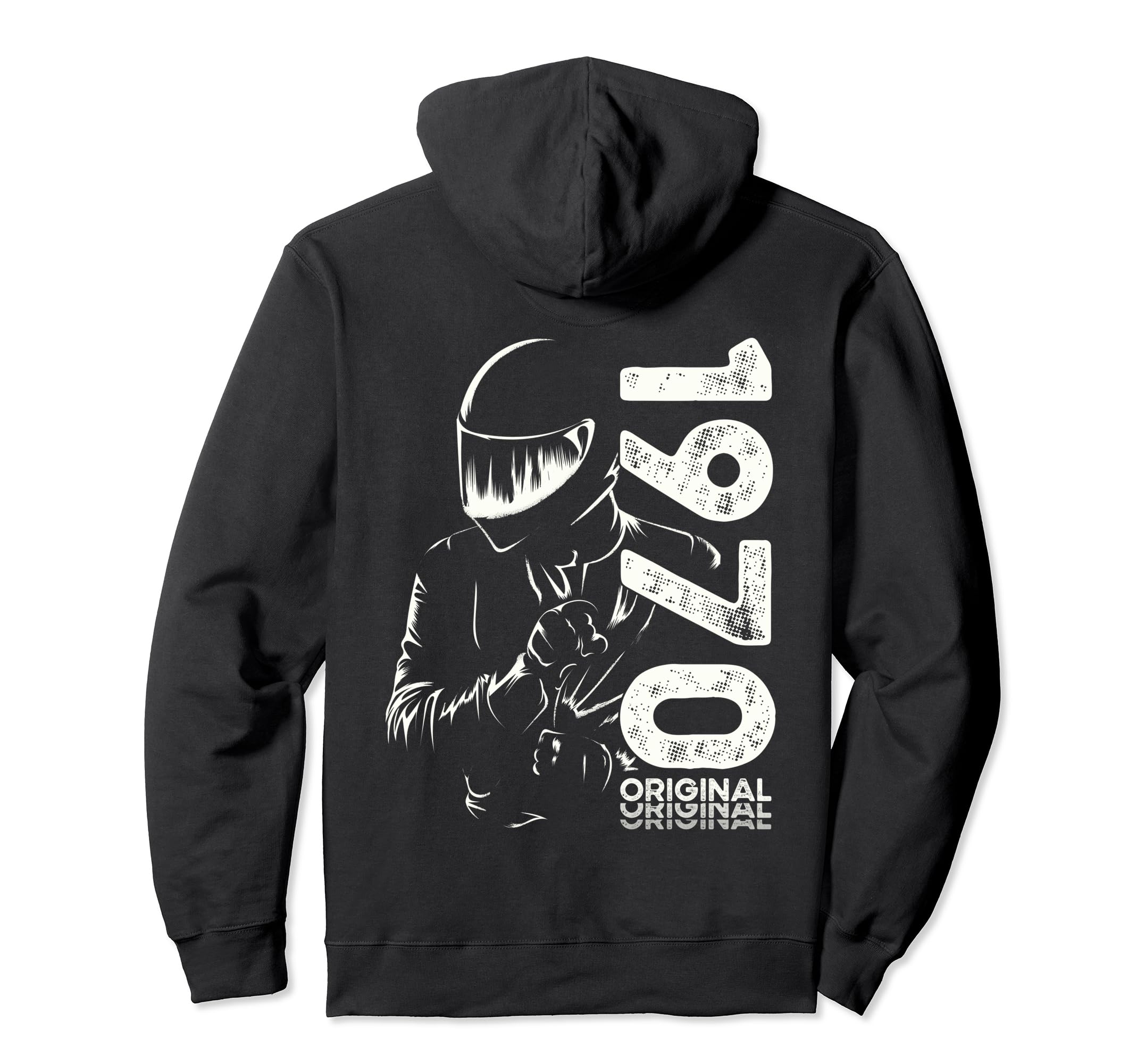 55Th Birthday Motorcycle Motorcyclist Hoodie - Graphic Print for Adults - T-Shirt, Sweatshirt, Hoodie