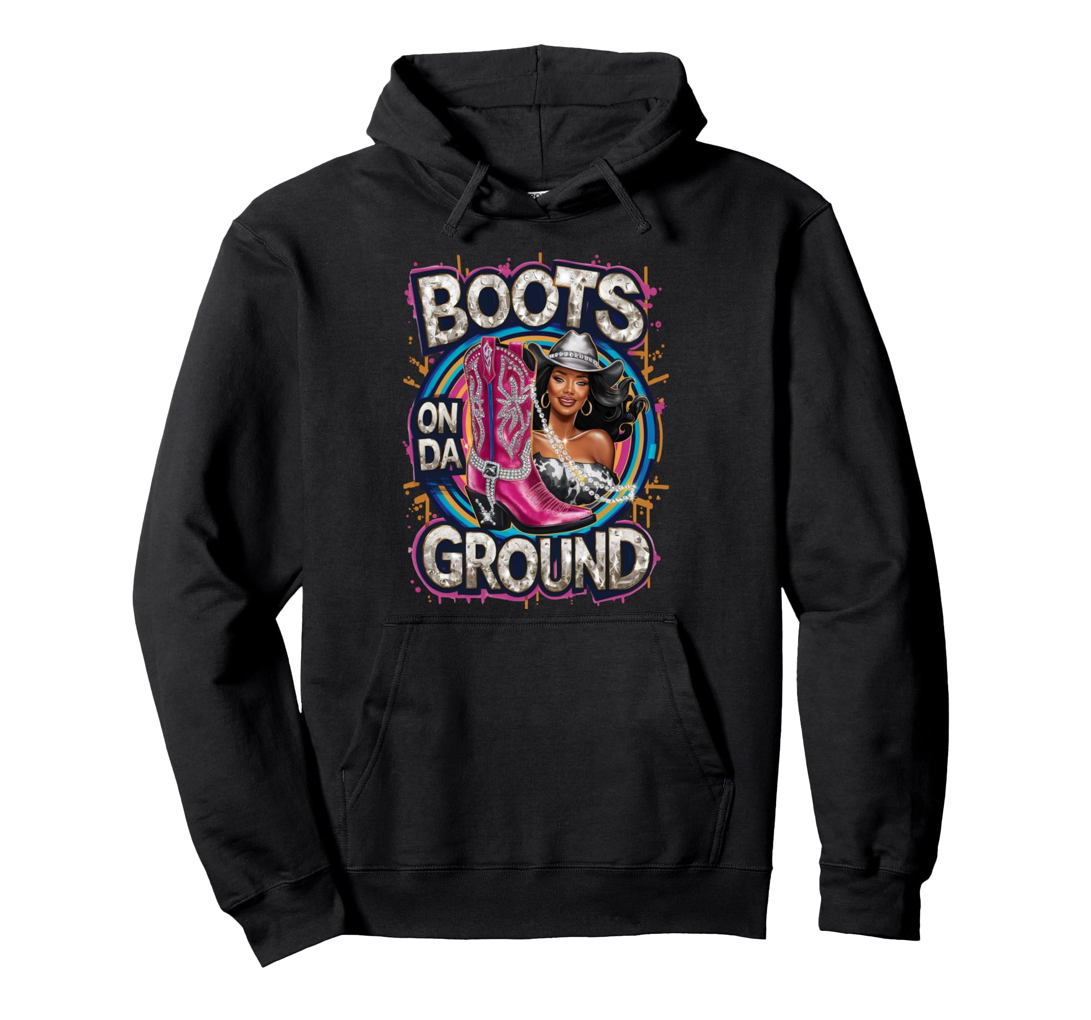 Boots Da Ground Western Country Cowgirl Hoodie - Novelty Apparel Men Women - T-Shirt, Sweatshirt, Hoodie