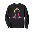 Synthwave Alien Cyberpunk 80S Sci Fi Sweatshirt - Fun Novelty Design Unisex - T-Shirt, Sweatshirt, Hoodie