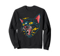 Black Cat American Traditional Sweatshirt - Fun Novelty Design Men Women - T-Shirt, Sweatshirt, Hoodie
