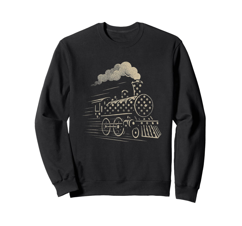 Polka Dot Train Bold Sweatshirt - Casual Everyday Wear Unisex - T-Shirt, Sweatshirt, Hoodie