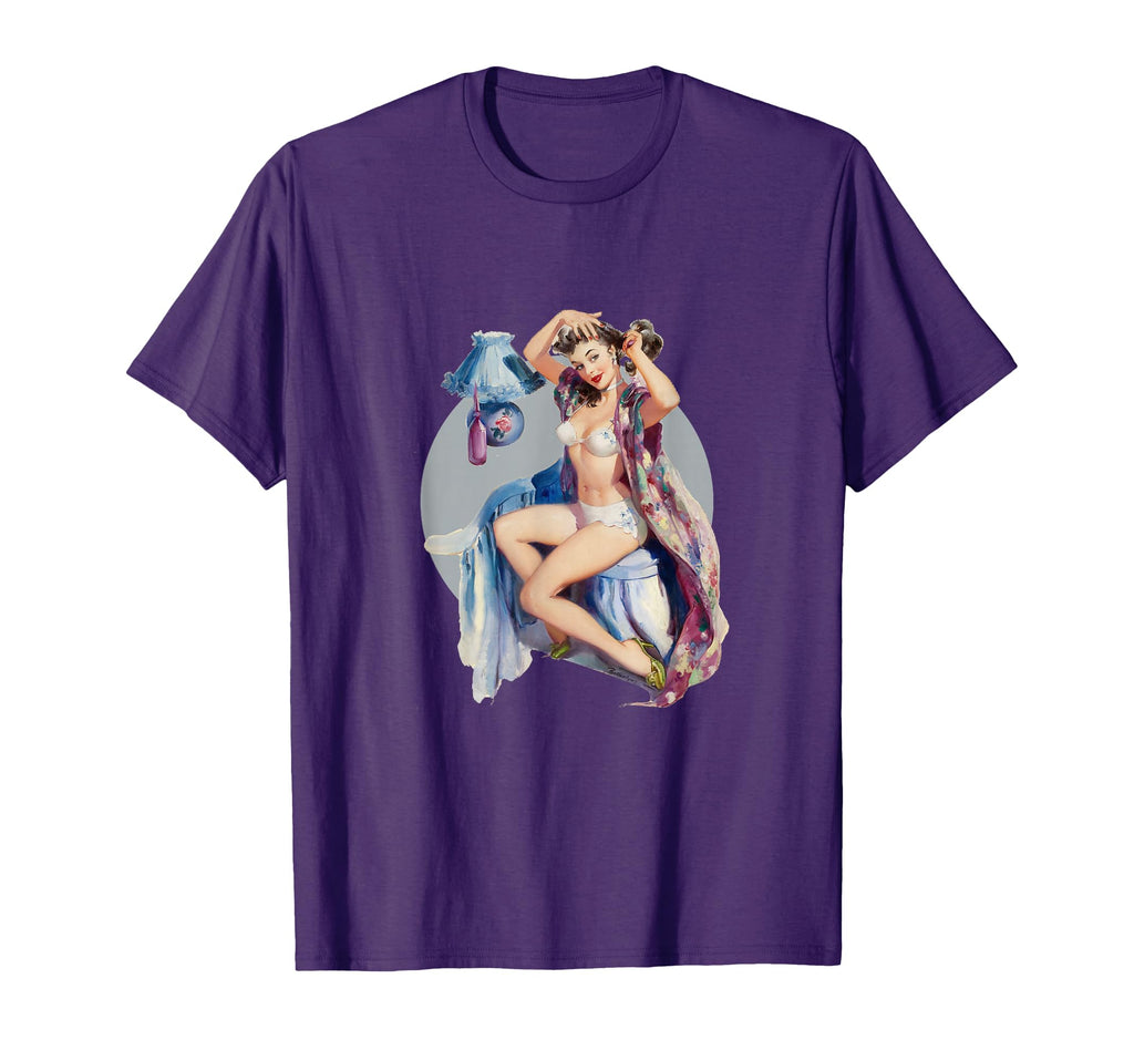 1940S Pin Up Sexy American Art T-Shirt - Minimalist Print Unisex - T-Shirt, Sweatshirt, Hoodie