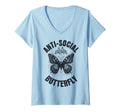 Womens Anti Social Butterfly Funny T-Shirt - Fun Novelty Design Men Women - T-Shirt, Sweatshirt, Hoodie