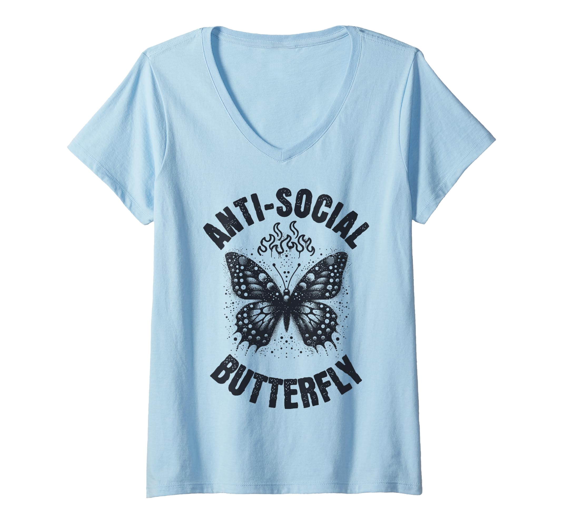 Womens Anti Social Butterfly Funny T-Shirt - Fun Novelty Design Men Women - T-Shirt, Sweatshirt, Hoodie