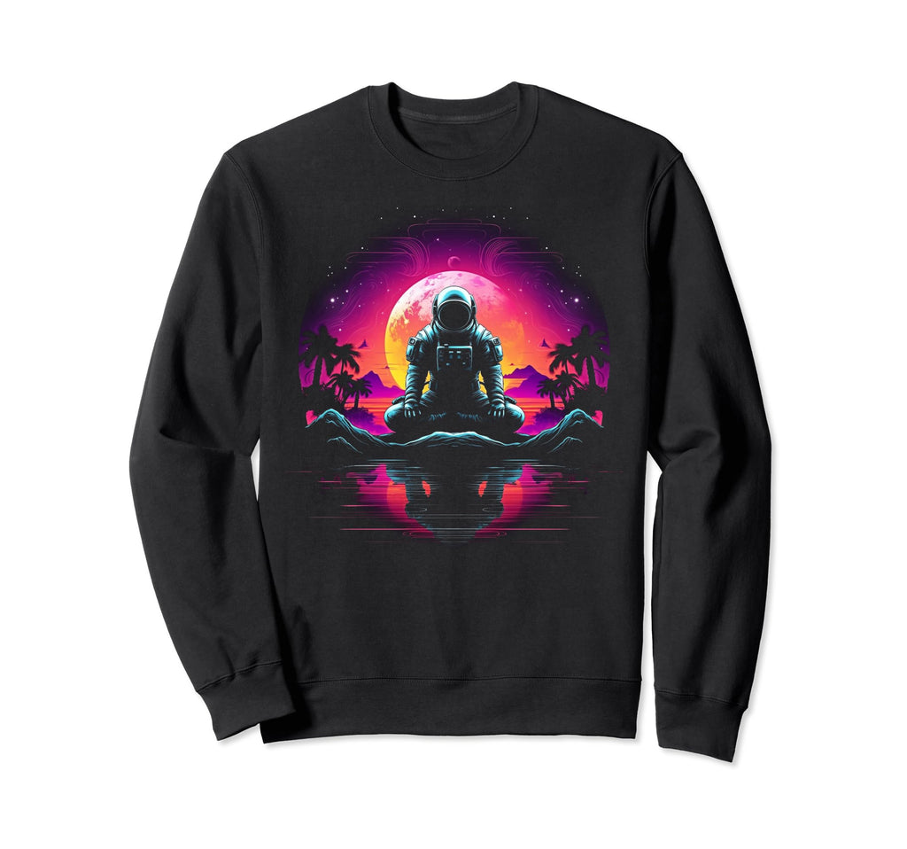 Synthwave Astronaut Cyberpunk 80S Sci Sweatshirt - Trendy Graphic Unisex - T-Shirt, Sweatshirt, Hoodie