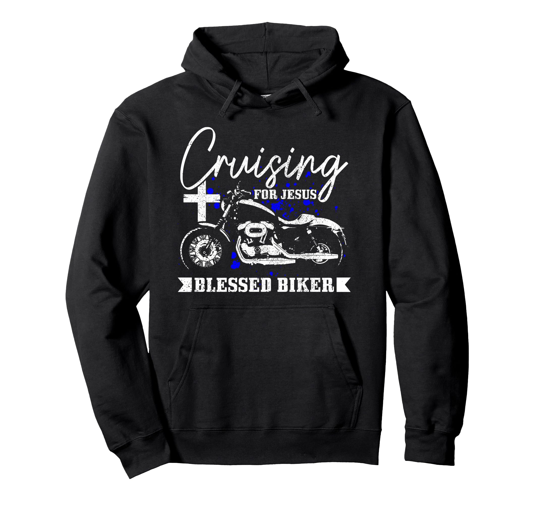 Christian Biker Cruising Jesus Motorcycle Hoodie - Streetwear Style Unisex - T-Shirt, Sweatshirt, Hoodie