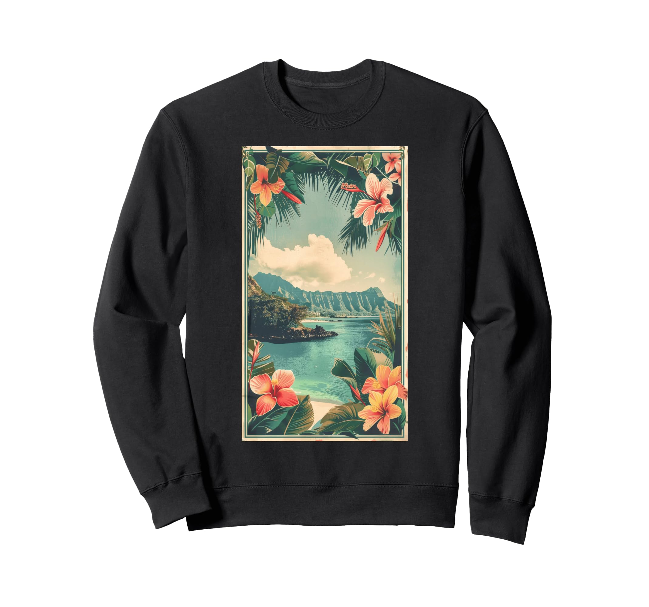 Hawaiian Postcard Inspired Sweatshirt - Casual Everyday Wear for Adults - T-Shirt, Sweatshirt, Hoodie