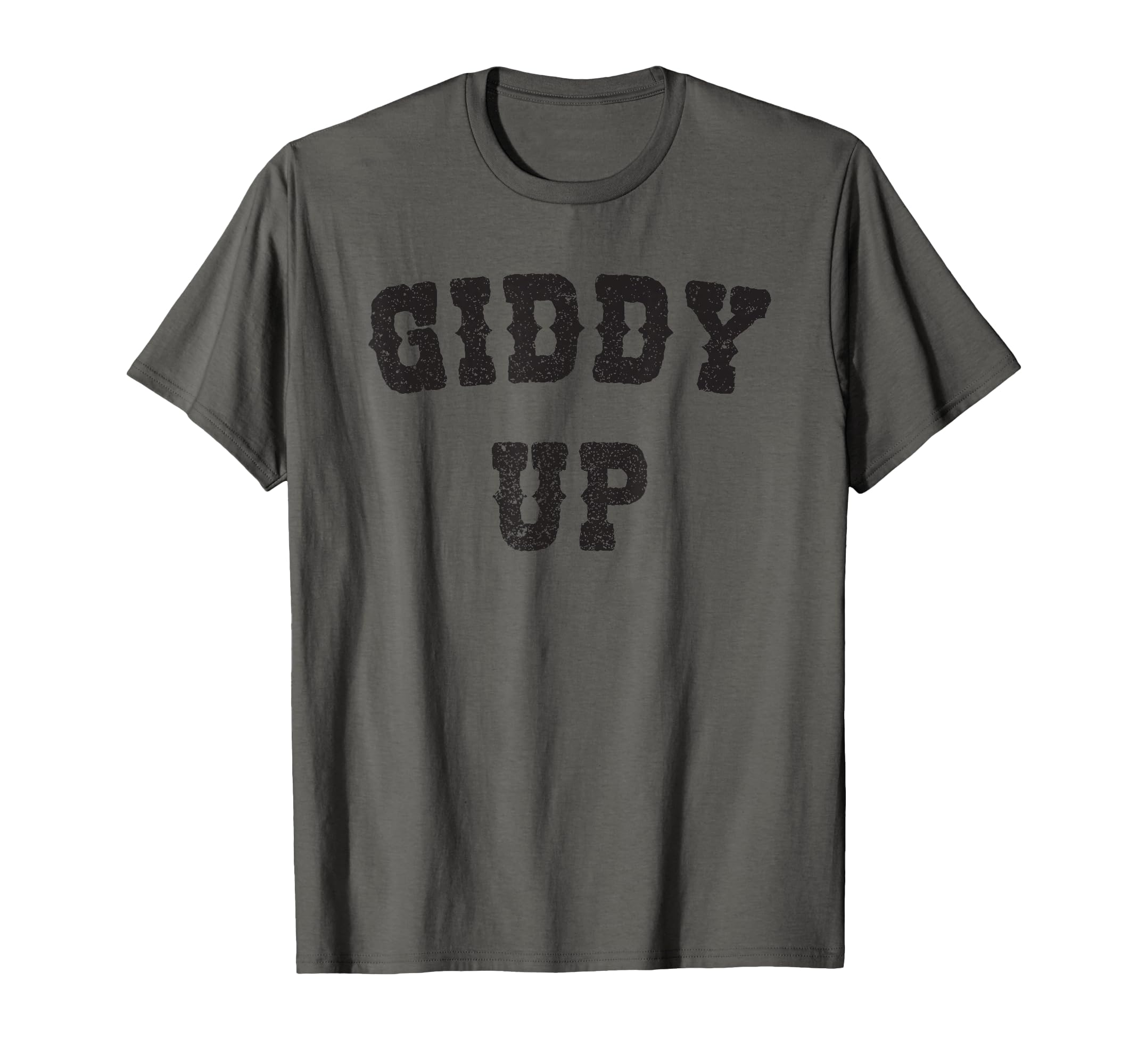 Giddy Up Black Cowboy Cowgirl T-Shirt - Casual Everyday Wear for Adults - T-Shirt, Sweatshirt, Hoodie