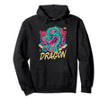 Dragon Techno Vaporwave Anime Futuristic Hoodie - Unique Graphic Men Women - T-Shirt, Sweatshirt, Hoodie