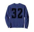 Number 32 Distressed Grunge Sweatshirt - Streetwear Style for Adults - T-Shirt, Sweatshirt, Hoodie
