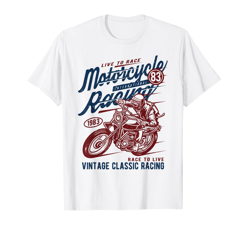 Motorcycle Racing Distressed T-Shirt - Aesthetic Graphic Men Women - T-Shirt, Sweatshirt, Hoodie