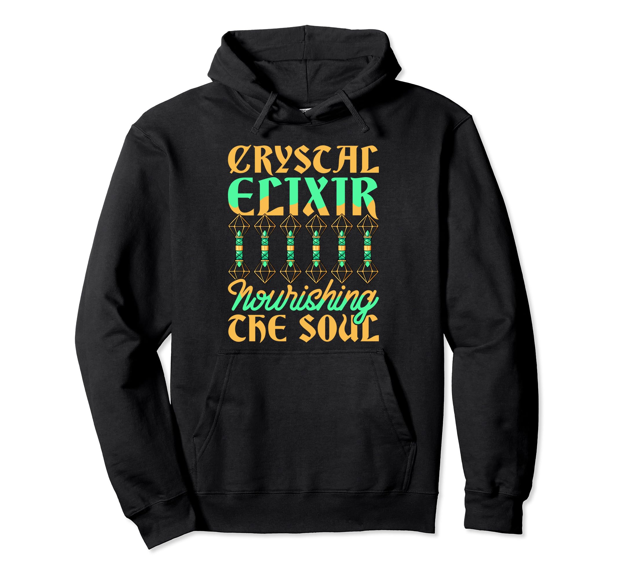 Healing Crystal Elixir Nourishing Hoodie - Fun Novelty Design Men Women - T-Shirt, Sweatshirt, Hoodie