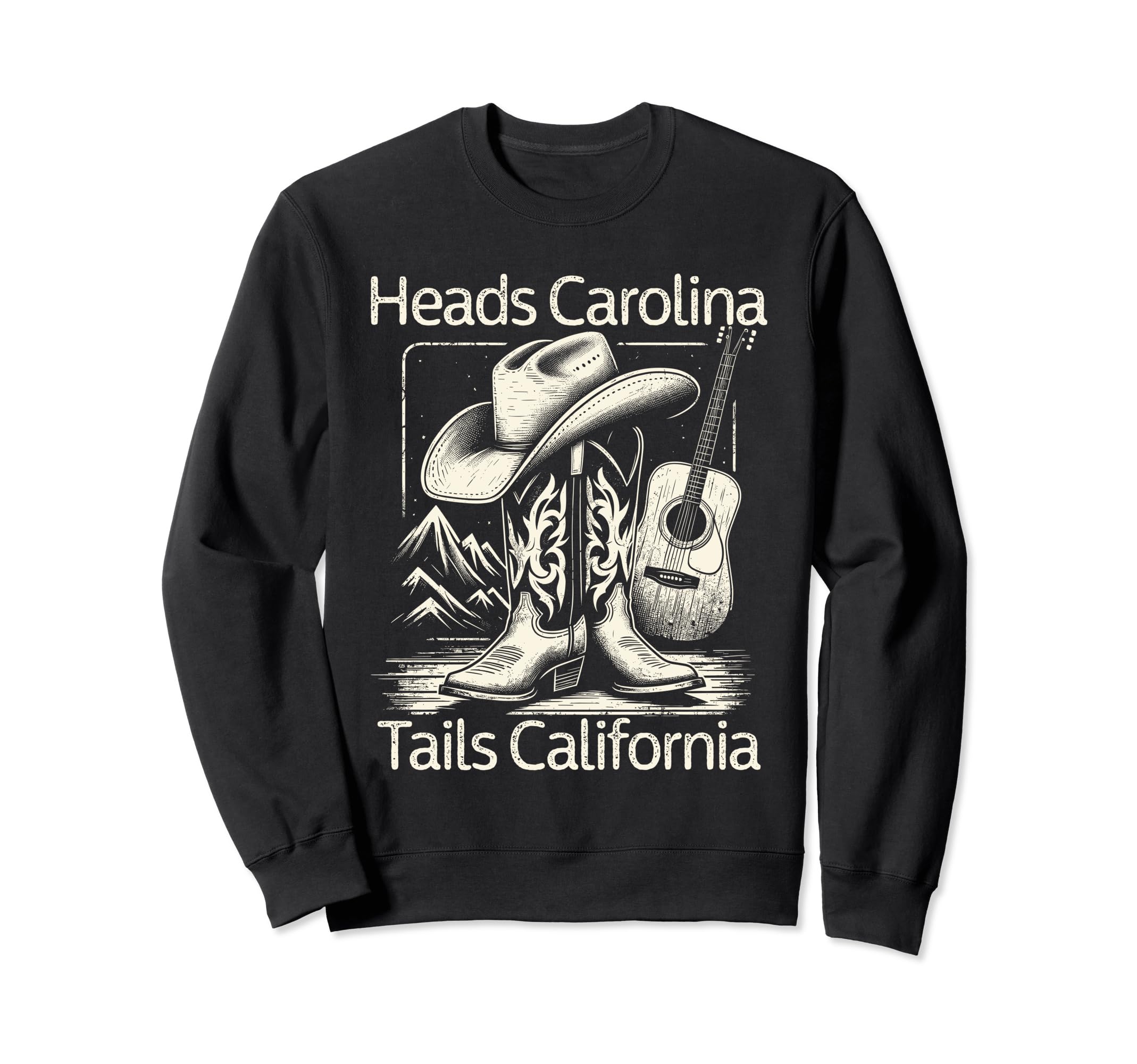 Heads Carolina Tail California Country Sweatshirt - Custom Art Print Unisex - T-Shirt, Sweatshirt, Hoodie