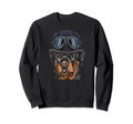 Funny Motorcycle Helmet Rottweiler Sweatshirt - Graphic Print Men Women - T-Shirt, Sweatshirt, Hoodie