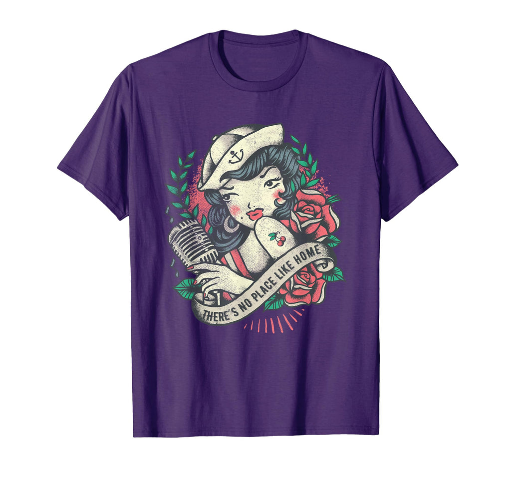 Rockabilly Rock N Roll Tattoo Pin Up T-Shirt - Minimalist Print Unisex - T-Shirt, Sweatshirt, Hoodie