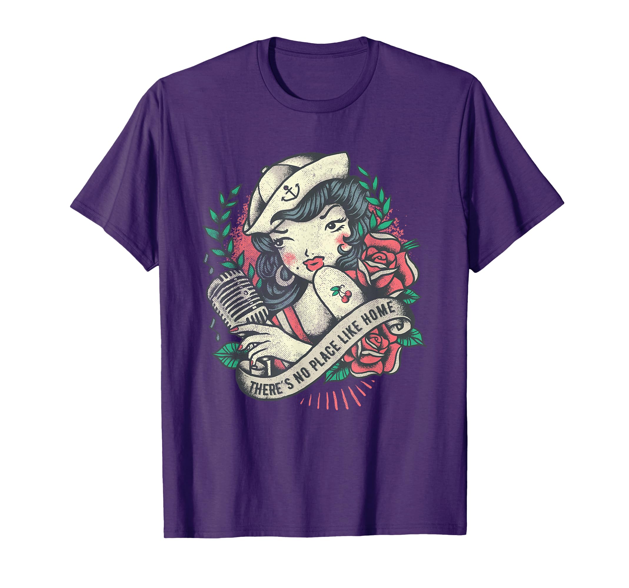 Rockabilly Rock N Roll Tattoo Pin Up T-Shirt - Minimalist Print Unisex - T-Shirt, Sweatshirt, Hoodie