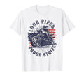 Patriotic Old Biker American Us Flag T-Shirt - Novelty Apparel for Adults - T-Shirt, Sweatshirt, Hoodie