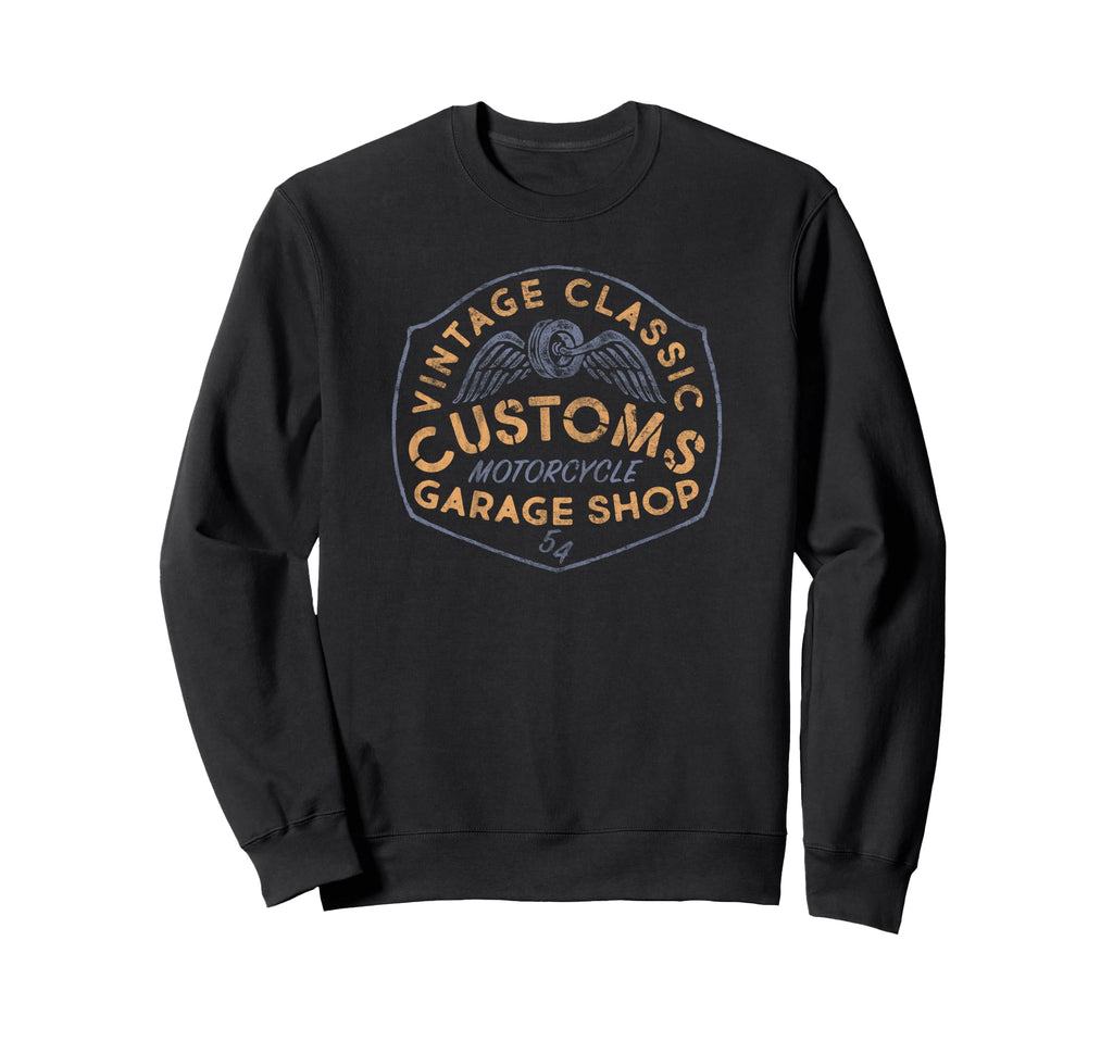Customs Motorcycle Garage Shop 54 C1 Sweatshirt - Trendy Graphic Men Women - T-Shirt, Sweatshirt, Hoodie