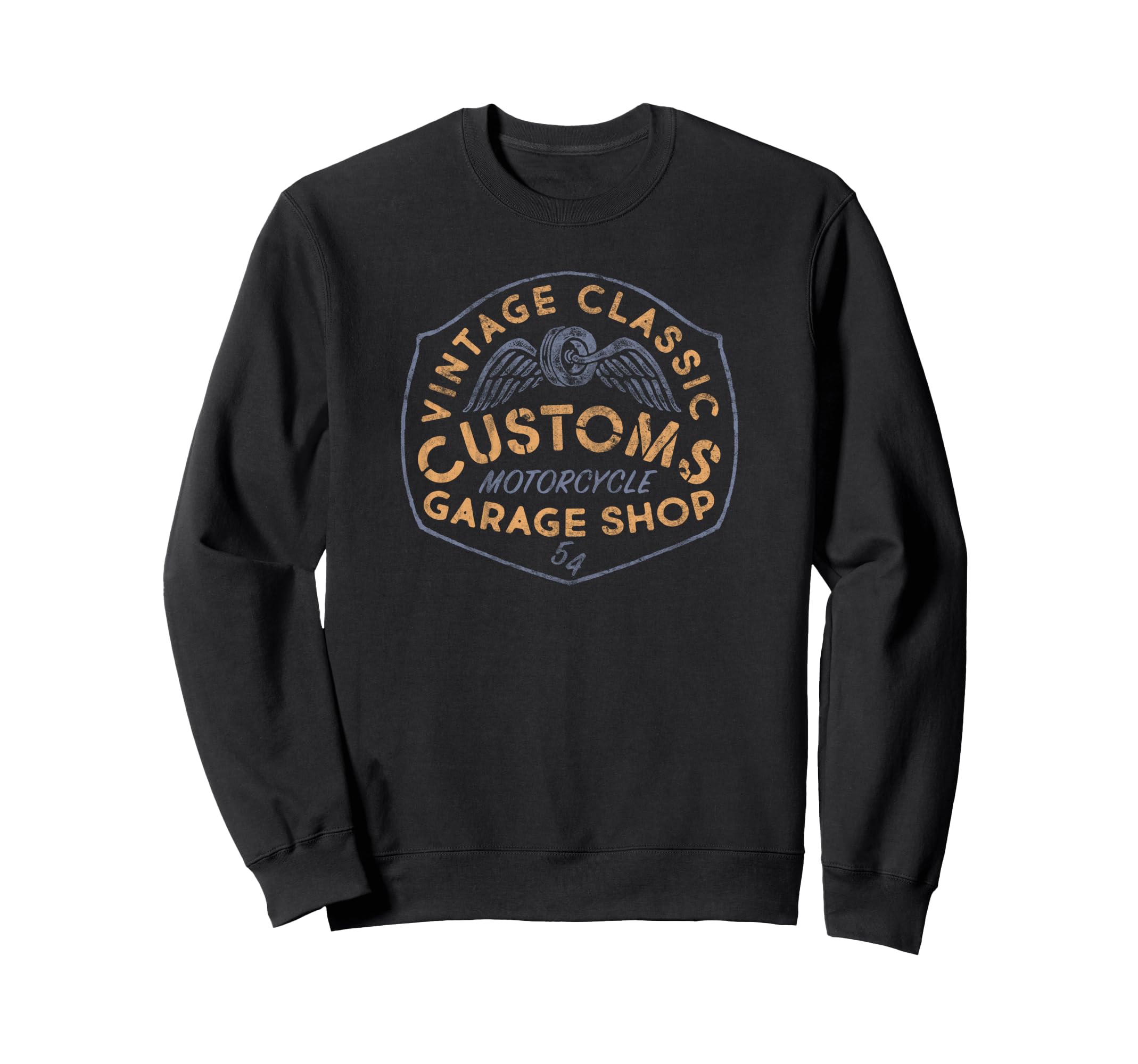 Customs Motorcycle Garage Shop 54 C1 Sweatshirt - Trendy Graphic Men Women - T-Shirt, Sweatshirt, Hoodie