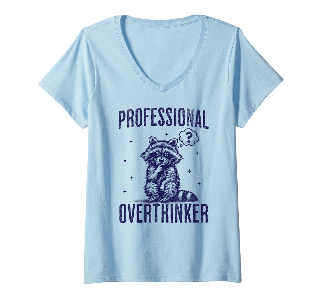 Womens Professional Overthinker Raccoon T-Shirt - Trendy Graphic Unisex - T-Shirt, Sweatshirt, Hoodie