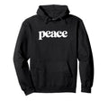 Peace Groovy Typography Minimal Word Art Hoodie - Unique Graphic for Adults - T-Shirt, Sweatshirt, Hoodie