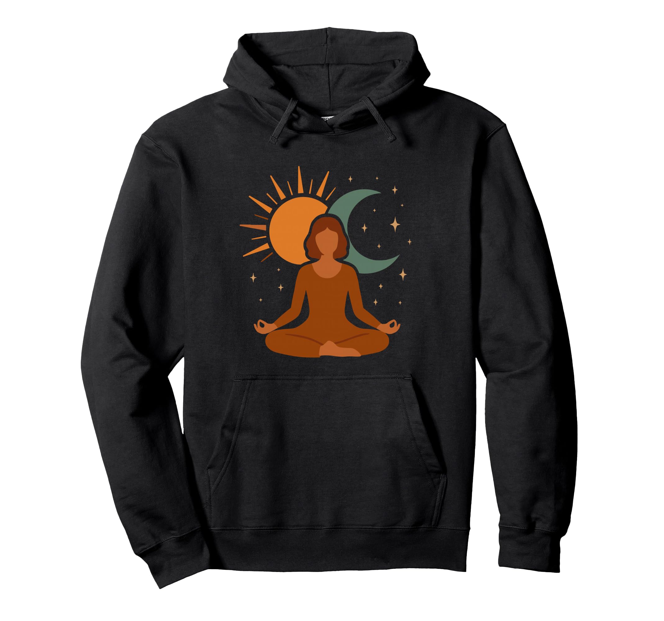 Meditation Sun Moon Yoga Spiritual Self Care Hoodie - Graphic Print Unisex - T-Shirt, Sweatshirt, Hoodie