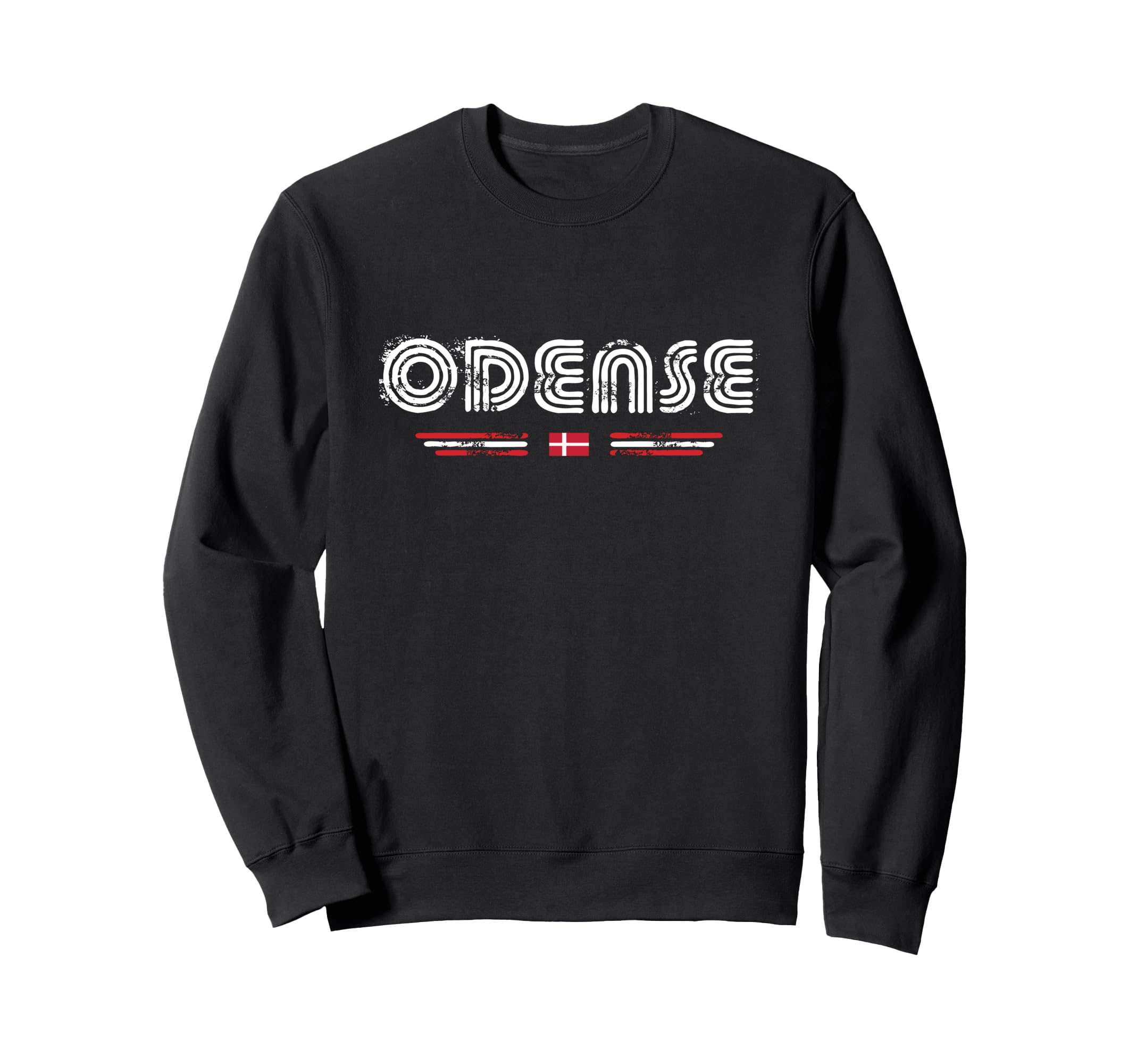 Odense Denmark 70S 80S Type Flag Sweatshirt - Trendy Graphic Men Women - T-Shirt, Sweatshirt, Hoodie