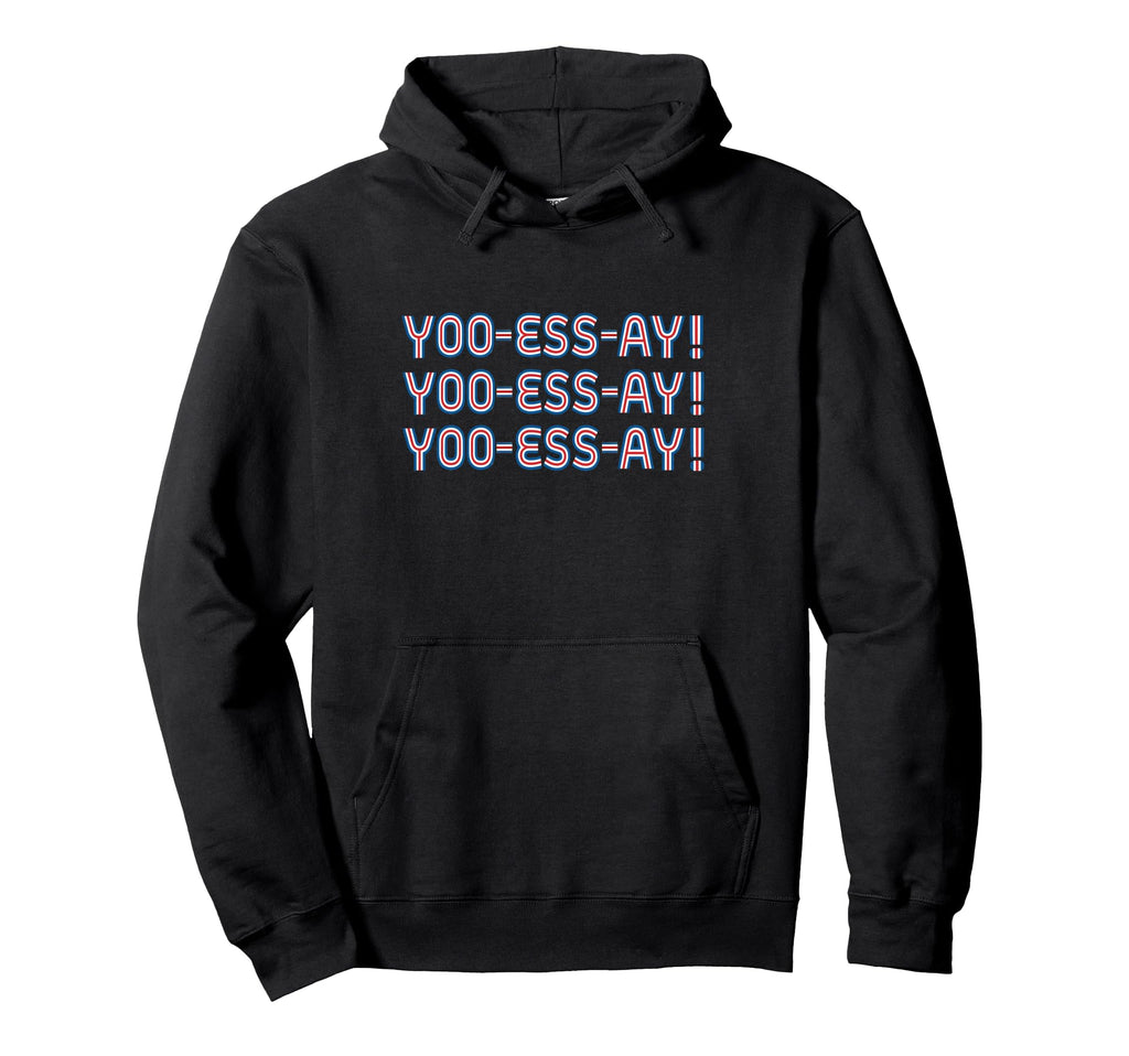 Yoo Ess Ay Funny Repeated Usa Hoodie - Unique Graphic for Adults - T-Shirt, Sweatshirt, Hoodie