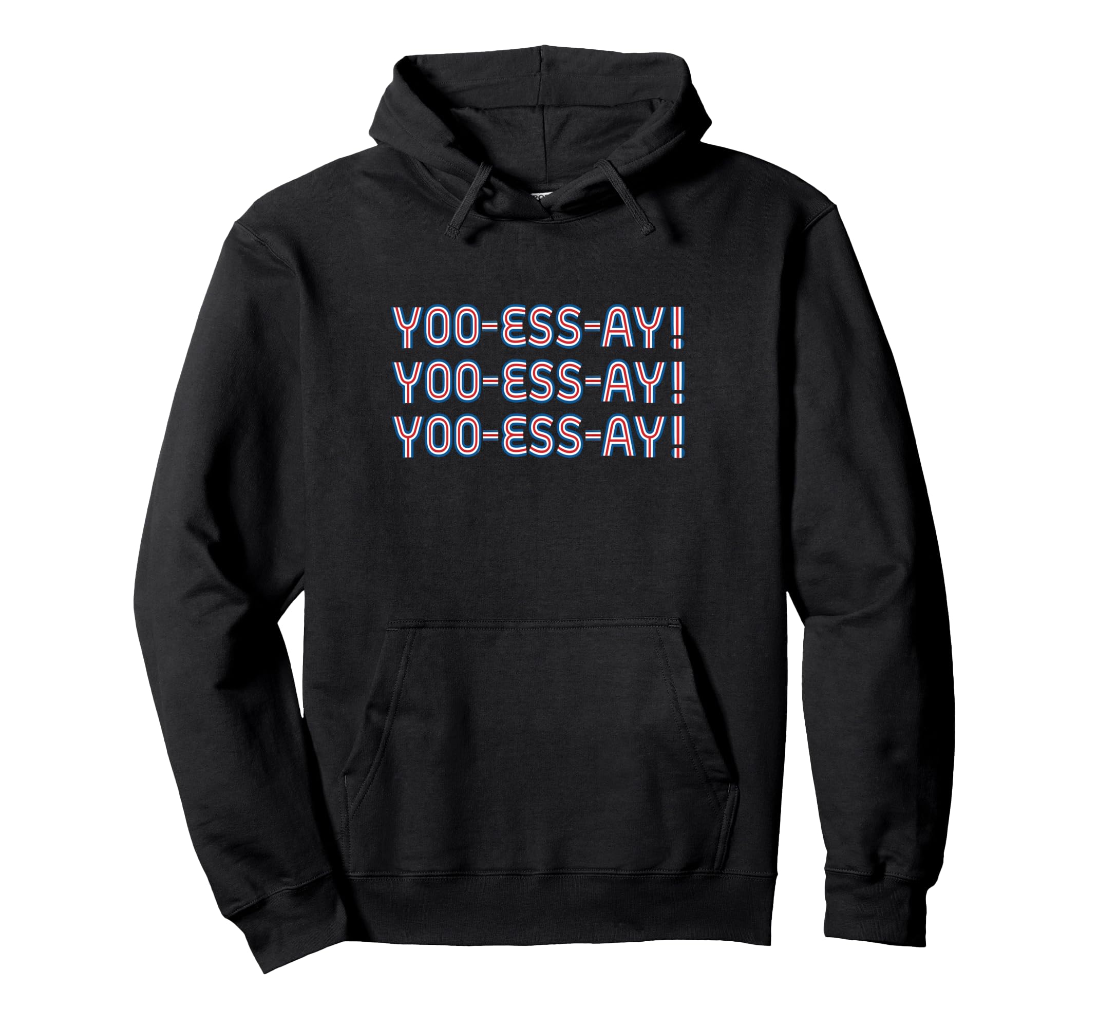 Yoo Ess Ay Funny Repeated Usa Hoodie - Unique Graphic for Adults - T-Shirt, Sweatshirt, Hoodie