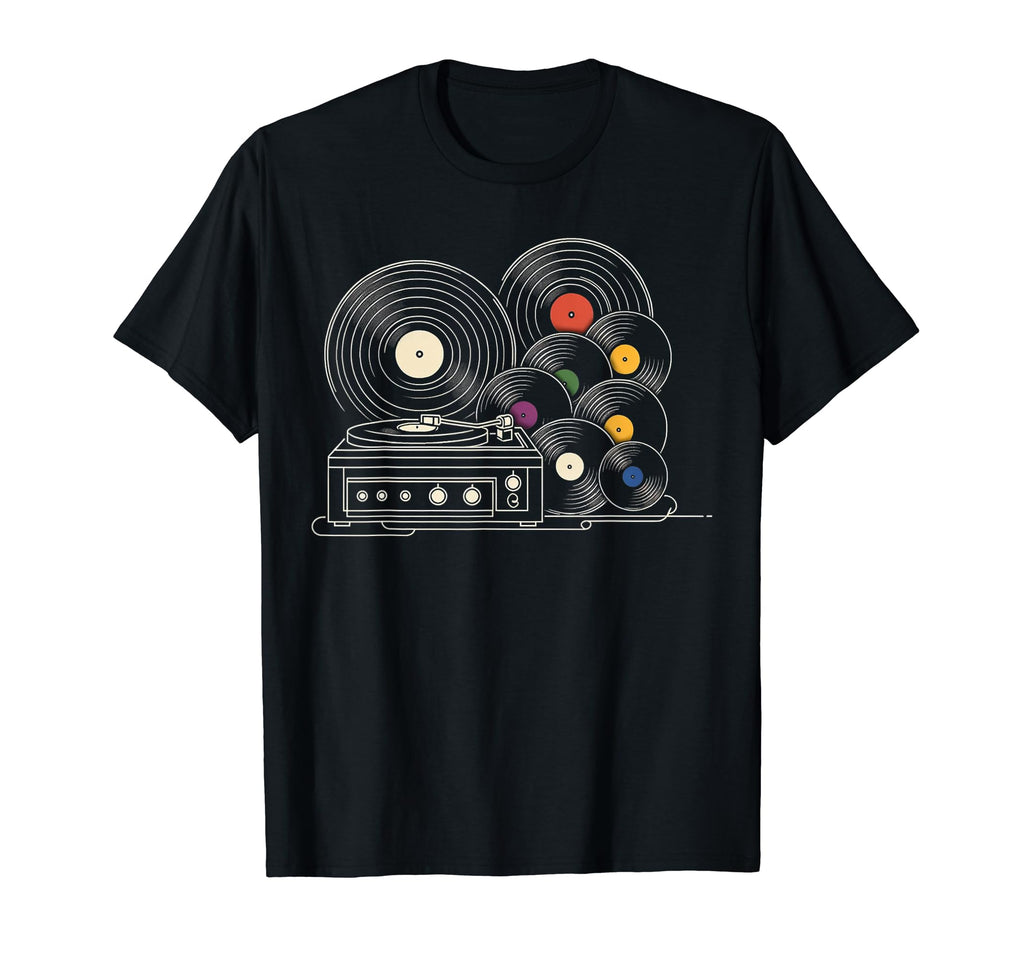 Vinyl Records Player Lover Music Vinyl T-Shirt - Aesthetic Graphic Unisex - T-Shirt, Sweatshirt, Hoodie