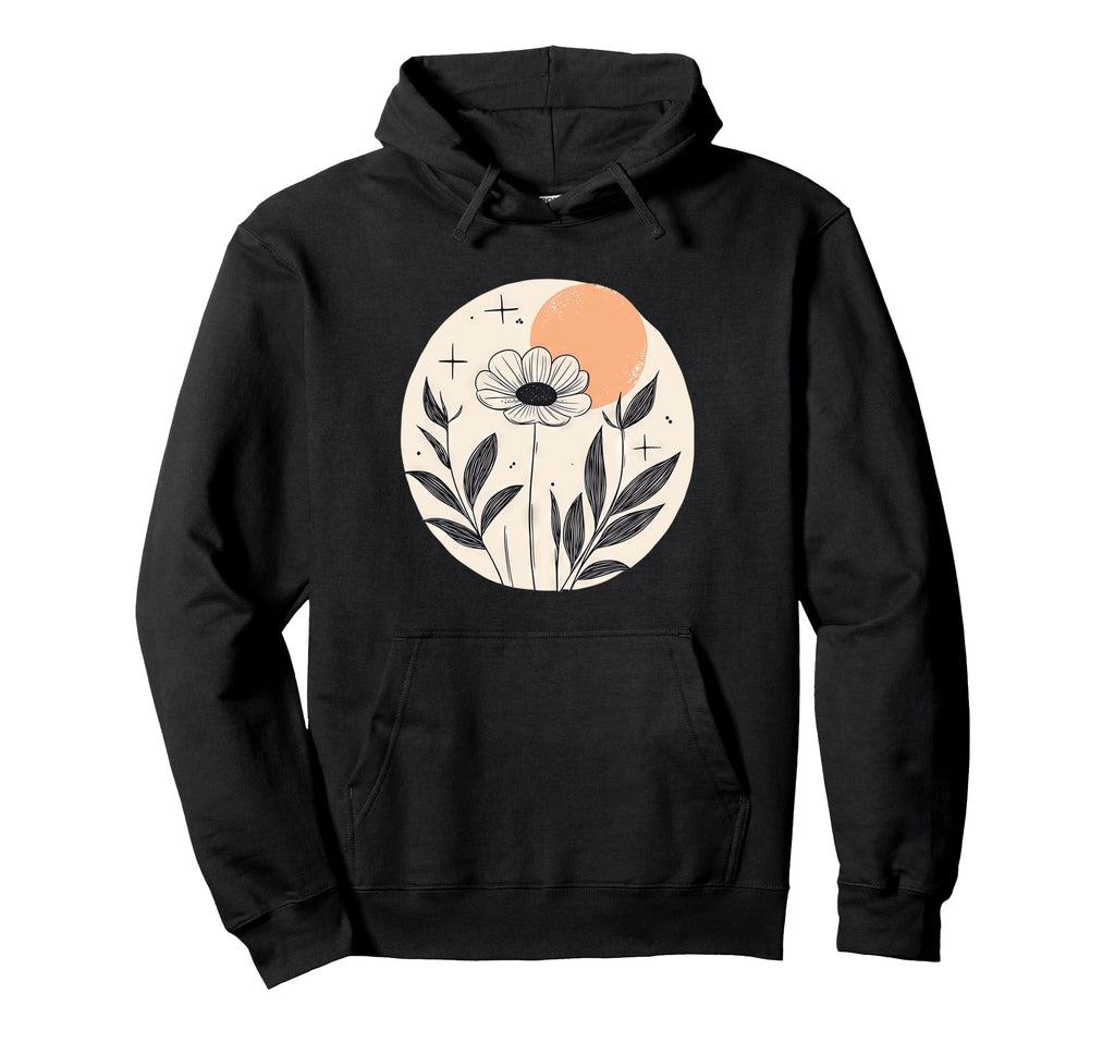 Wildflower And Sun Botanical Celestial Hoodie - Novelty Apparel Men Women - T-Shirt, Sweatshirt, Hoodie