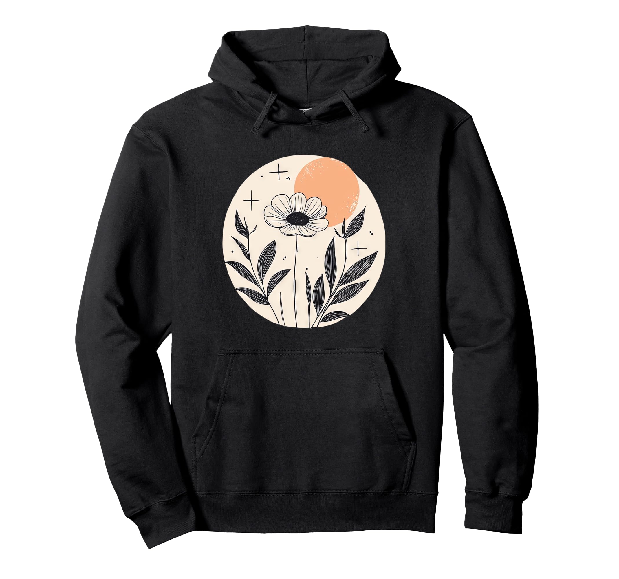 Wildflower And Sun Botanical Celestial Hoodie - Novelty Apparel Men Women - T-Shirt, Sweatshirt, Hoodie