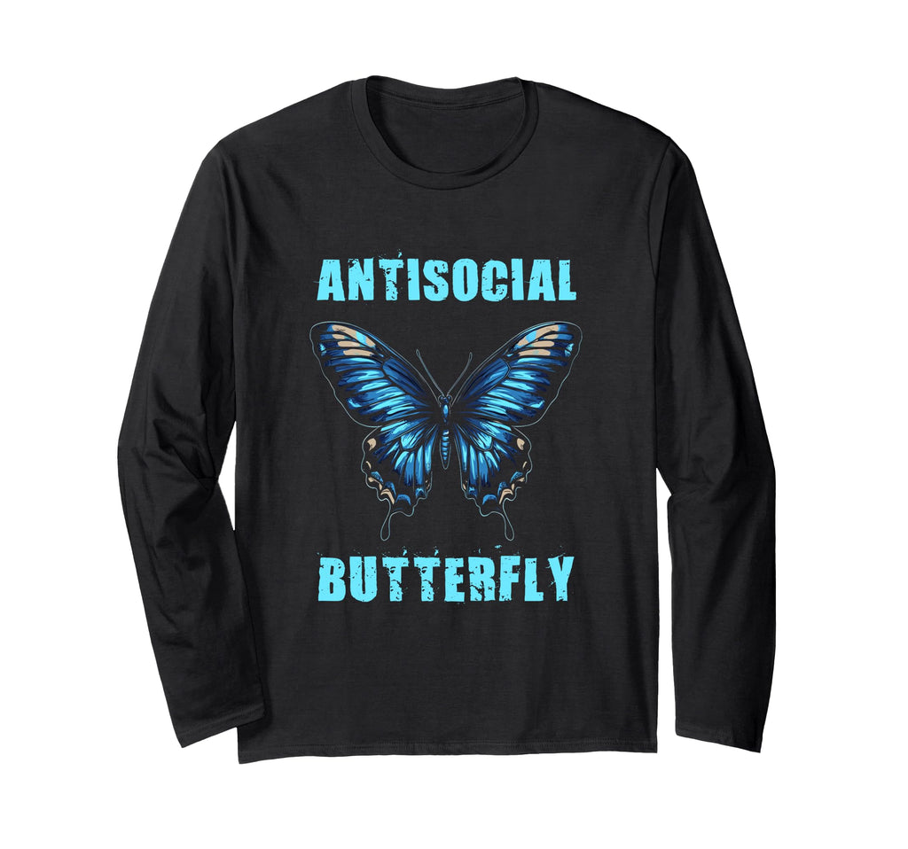 Antisocial Butterfly T-Shirt - Graphic Print Men Women - T-Shirt, Sweatshirt, Hoodie