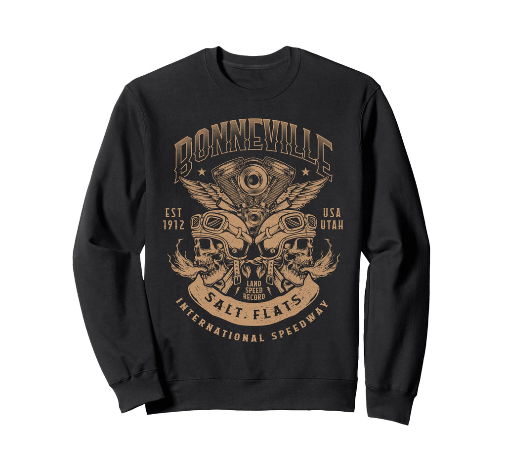 Bonneville Salt Flats Motorcycle Sweatshirt - Trendy Graphic for Adults - T-Shirt, Sweatshirt, Hoodie