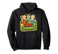 Cats And Cannabis Character Hoodie - Unique Graphic for Adults - T-Shirt, Sweatshirt, Hoodie