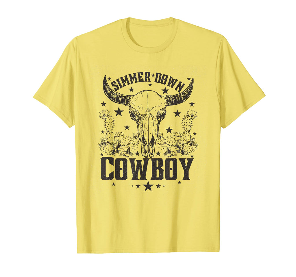 Simmer Down Cowboy Cowboy Lover T-Shirt - Custom Art Print Unisex - T-Shirt, Sweatshirt, Hoodie