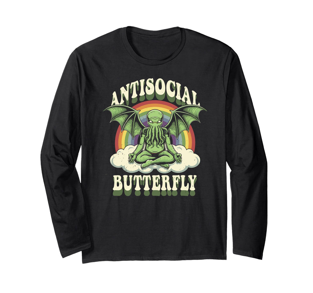 Cthulhu Antisocial Butterfly Cthulhu T-Shirt - Minimalist Print for Adults - T-Shirt, Sweatshirt, Hoodie