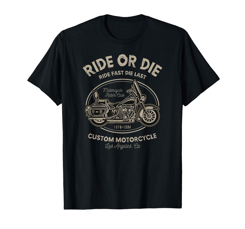 Ride Or Die Custom Motorcycle T-Shirt - Minimalist Print Men Women - T-Shirt, Sweatshirt, Hoodie
