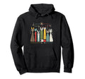 Mid Century Long Neck Cats 50S 60S Hoodie - Novelty Apparel Men Women - T-Shirt, Sweatshirt, Hoodie