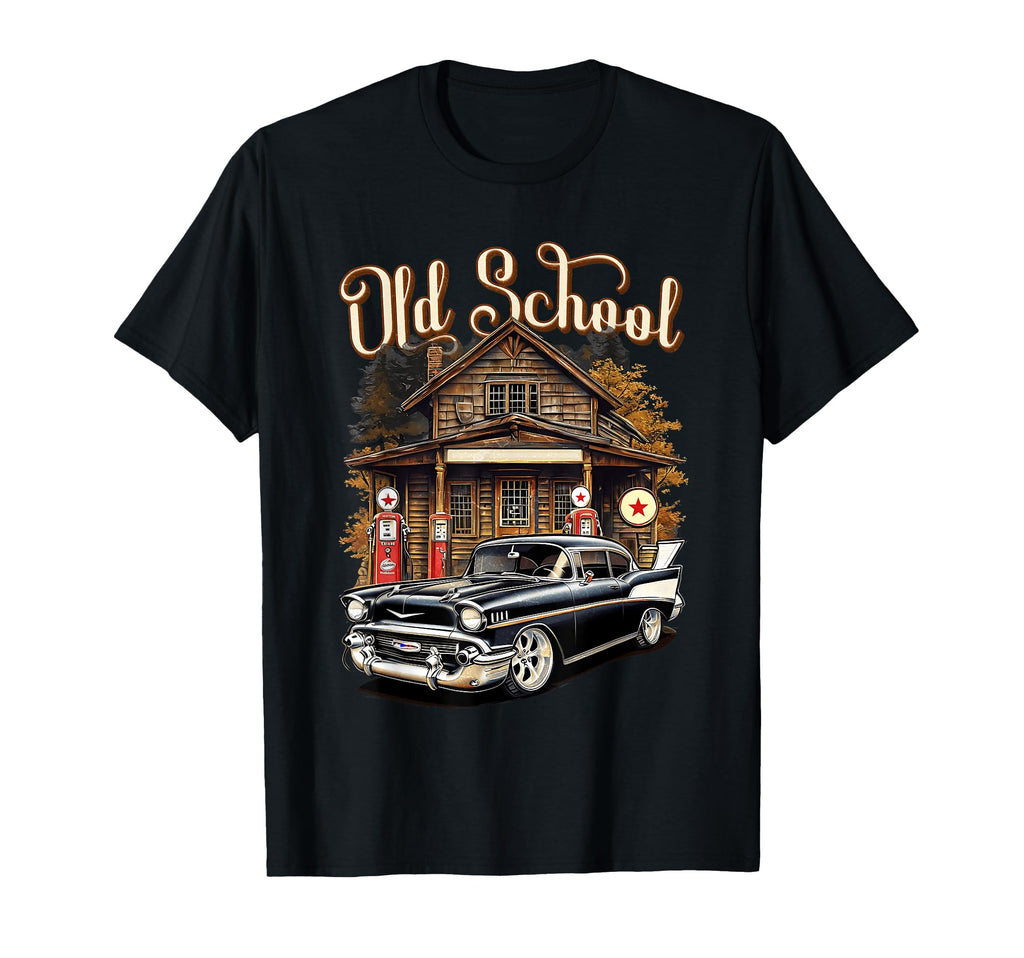 Car Ride Oldschool Gas Station T-Shirt - Minimalist Print Men Women - T-Shirt, Sweatshirt, Hoodie