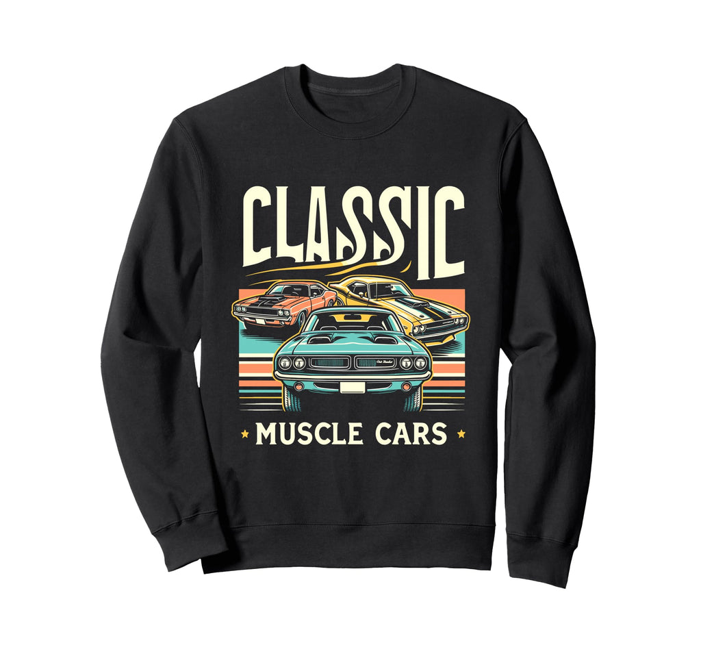 Muscle Car American Car Sweatshirt - Unique Graphic Unisex - T-Shirt, Sweatshirt, Hoodie