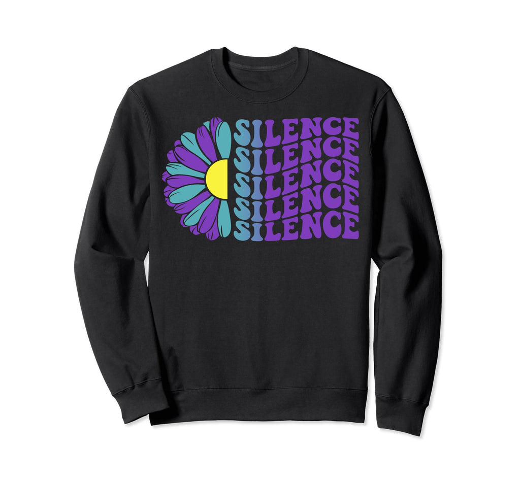 Silence Mental Health Awareness Sweatshirt - Aesthetic Graphic for Adults - T-Shirt, Sweatshirt, Hoodie