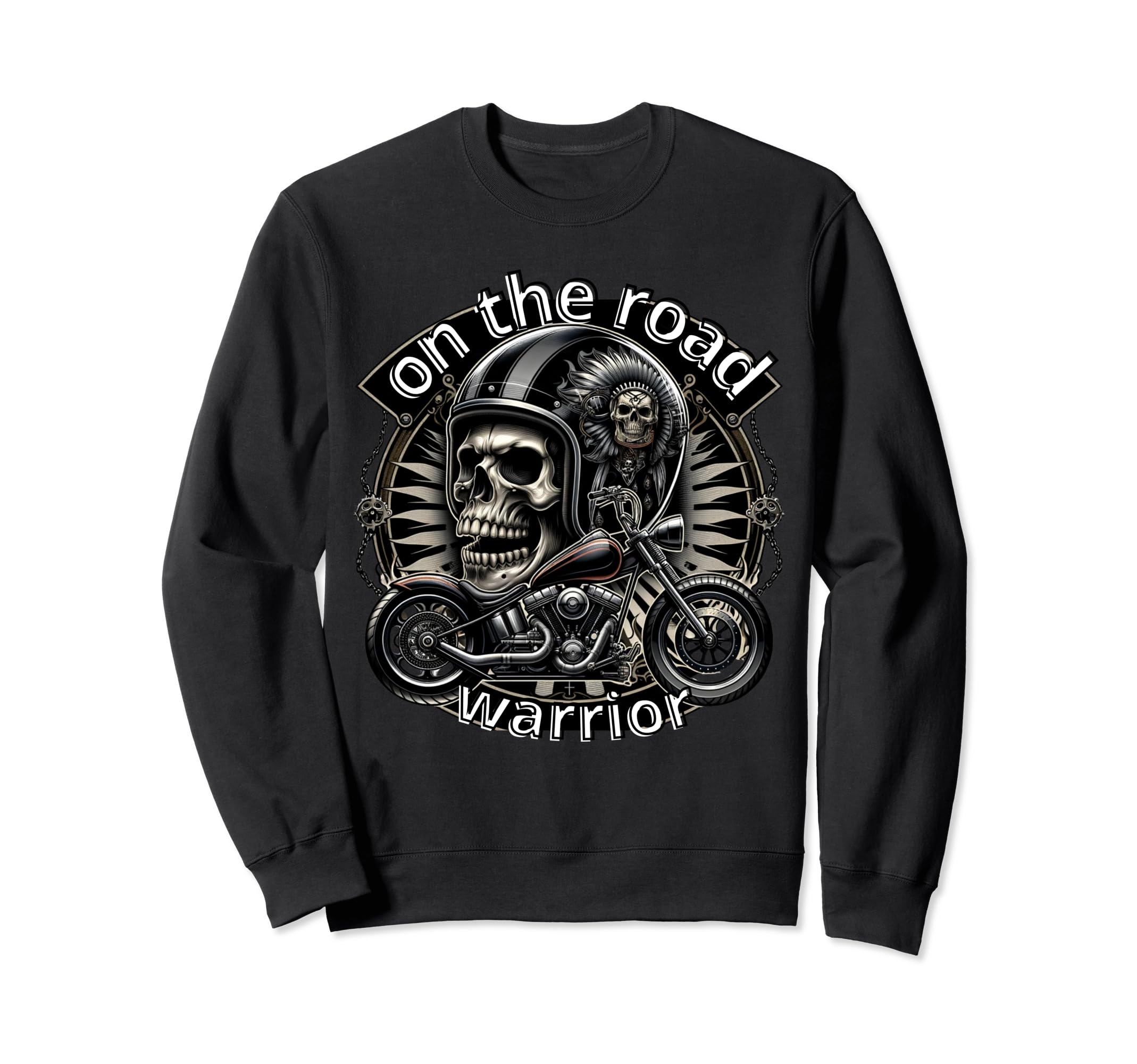 Custom Skull Helmet Custom Sweatshirt - Fun Novelty Design Unisex - T-Shirt, Sweatshirt, Hoodie