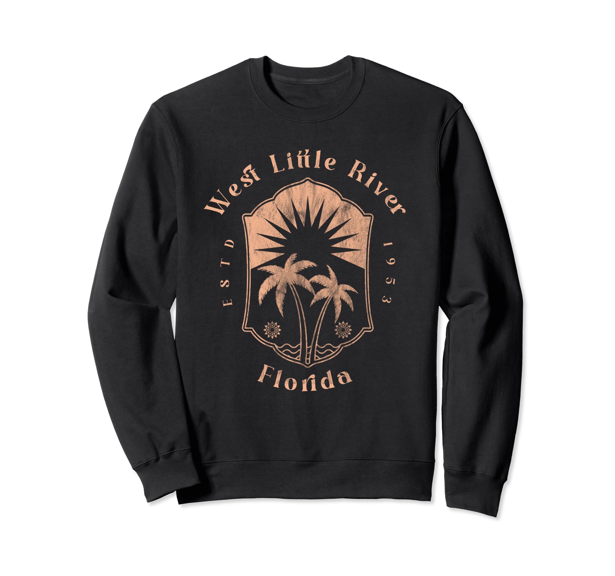 West Little River Florida Surfer Sweatshirt - Graphic Print for Adults - T-Shirt, Sweatshirt, Hoodie
