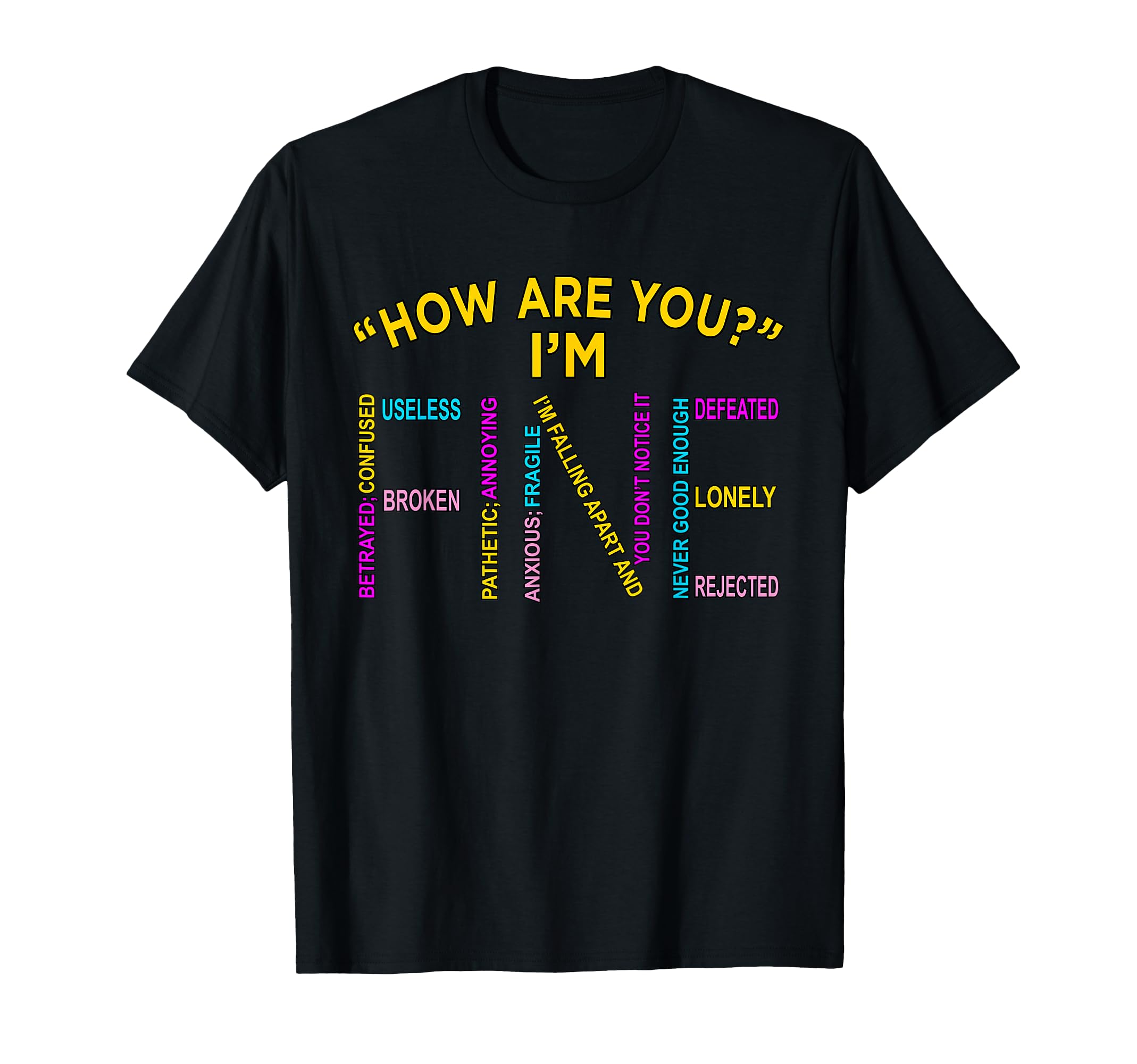 Im Fine Mental Health Awareness T-Shirt - Streetwear Style for Adults - T-Shirt, Sweatshirt, Hoodie