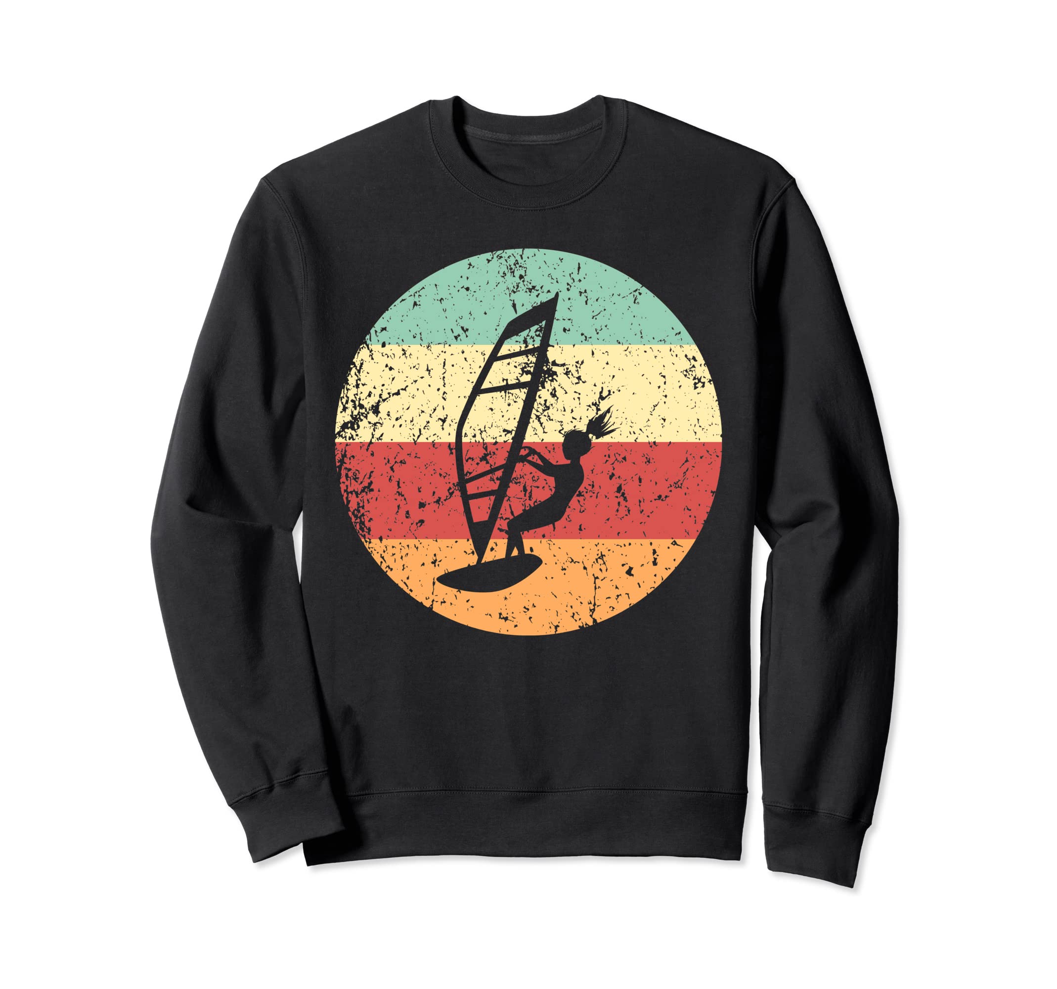Windsurfing Windsurfer 1970S Circle Sweatshirt - Graphic Print for Adults - T-Shirt, Sweatshirt, Hoodie